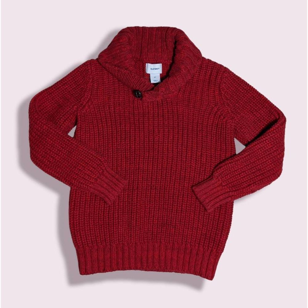 Old Navy Cable Knit Boys Red Sweater Size 5T